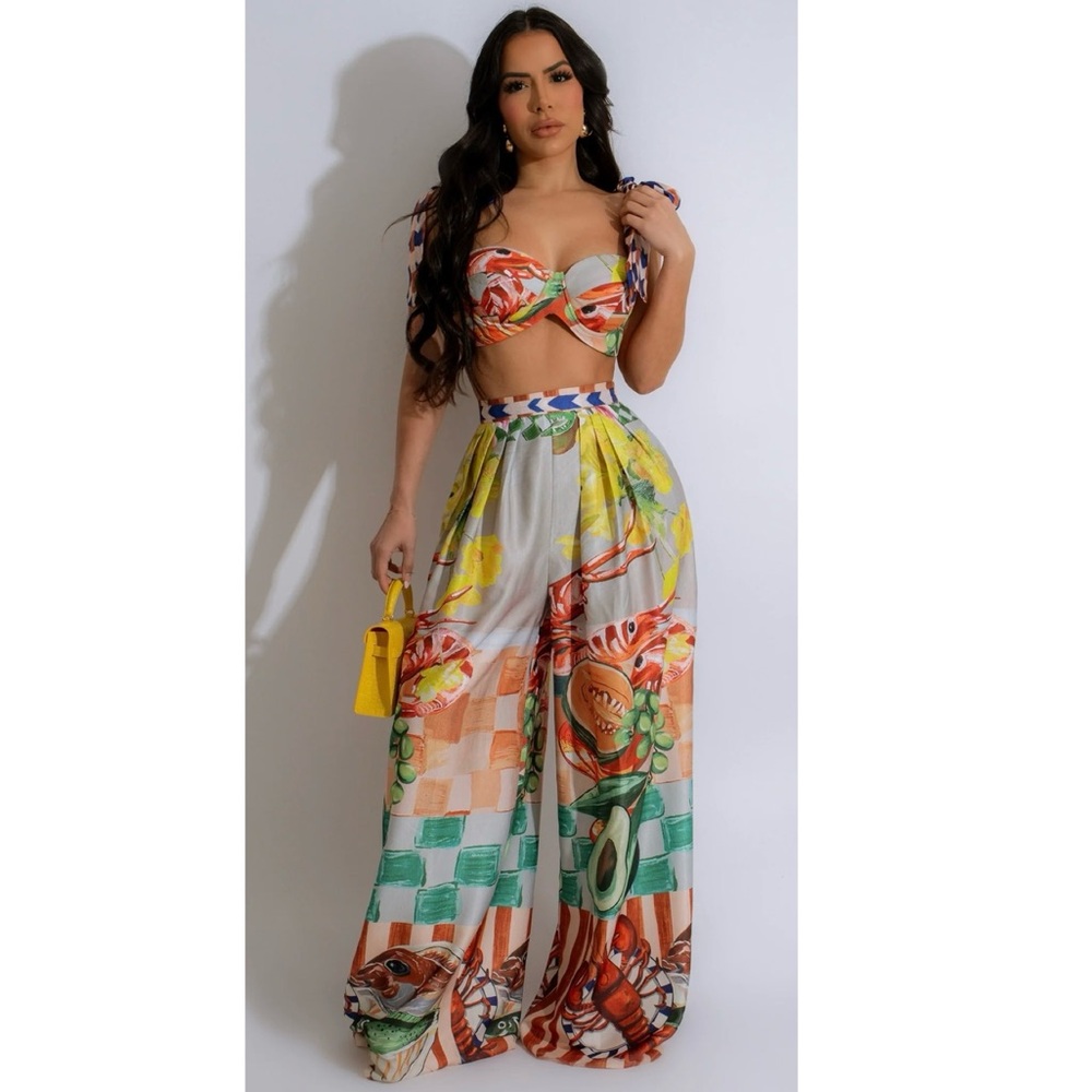 Multicolor Pant Set